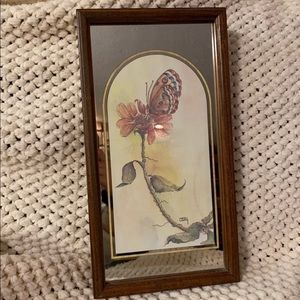 1970's Homco Casey Butterfly Mirror